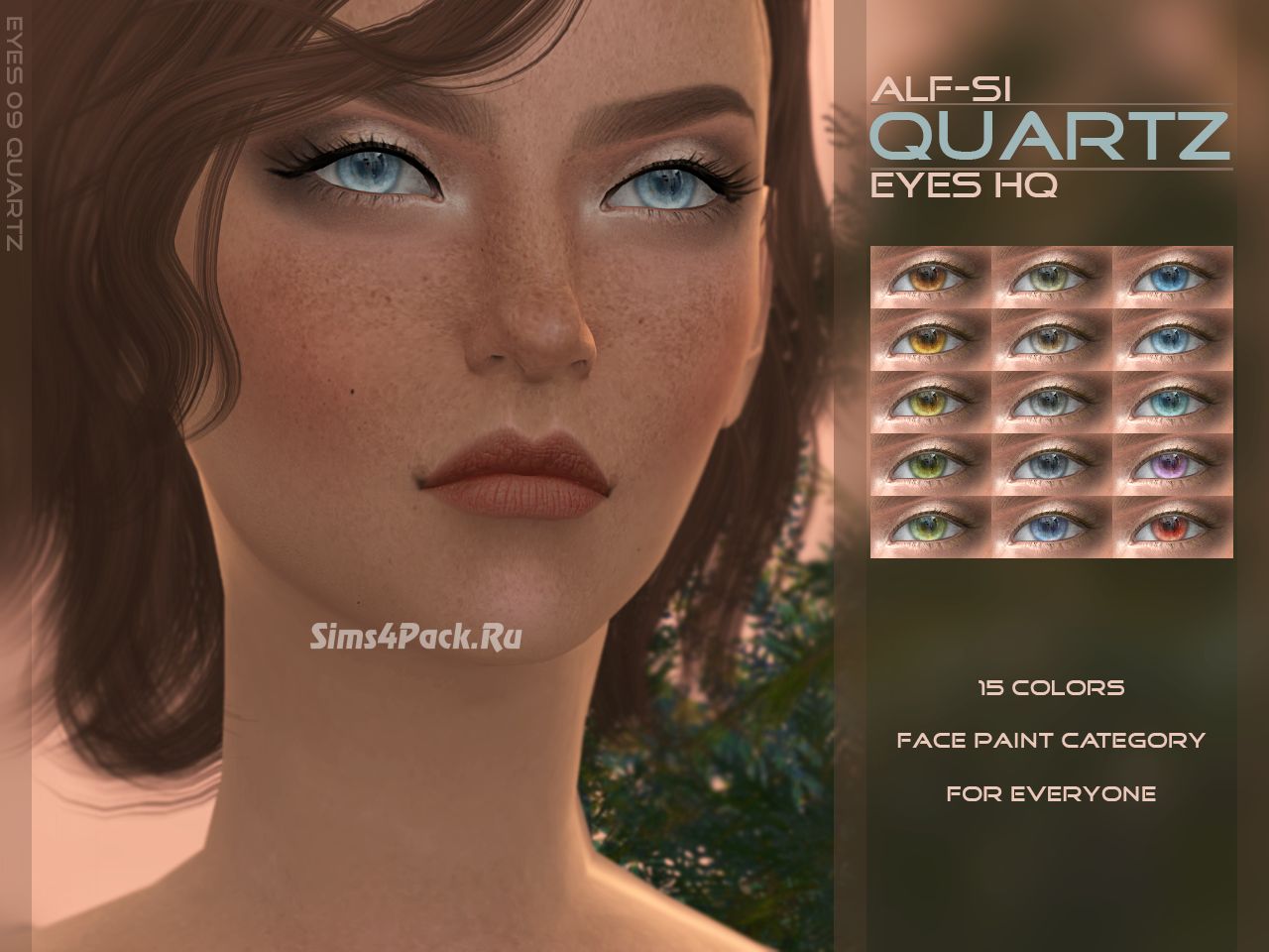Линзы  Eyes 09 Quartz HQ  для Симс 4