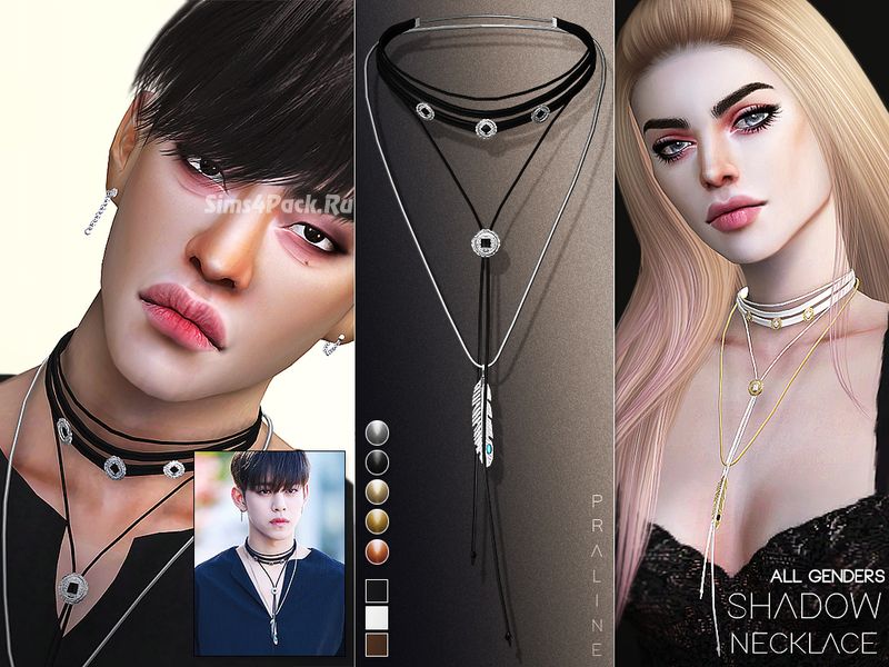 Комплект аксессуаров  Shadow Necklace  для Симс 4
