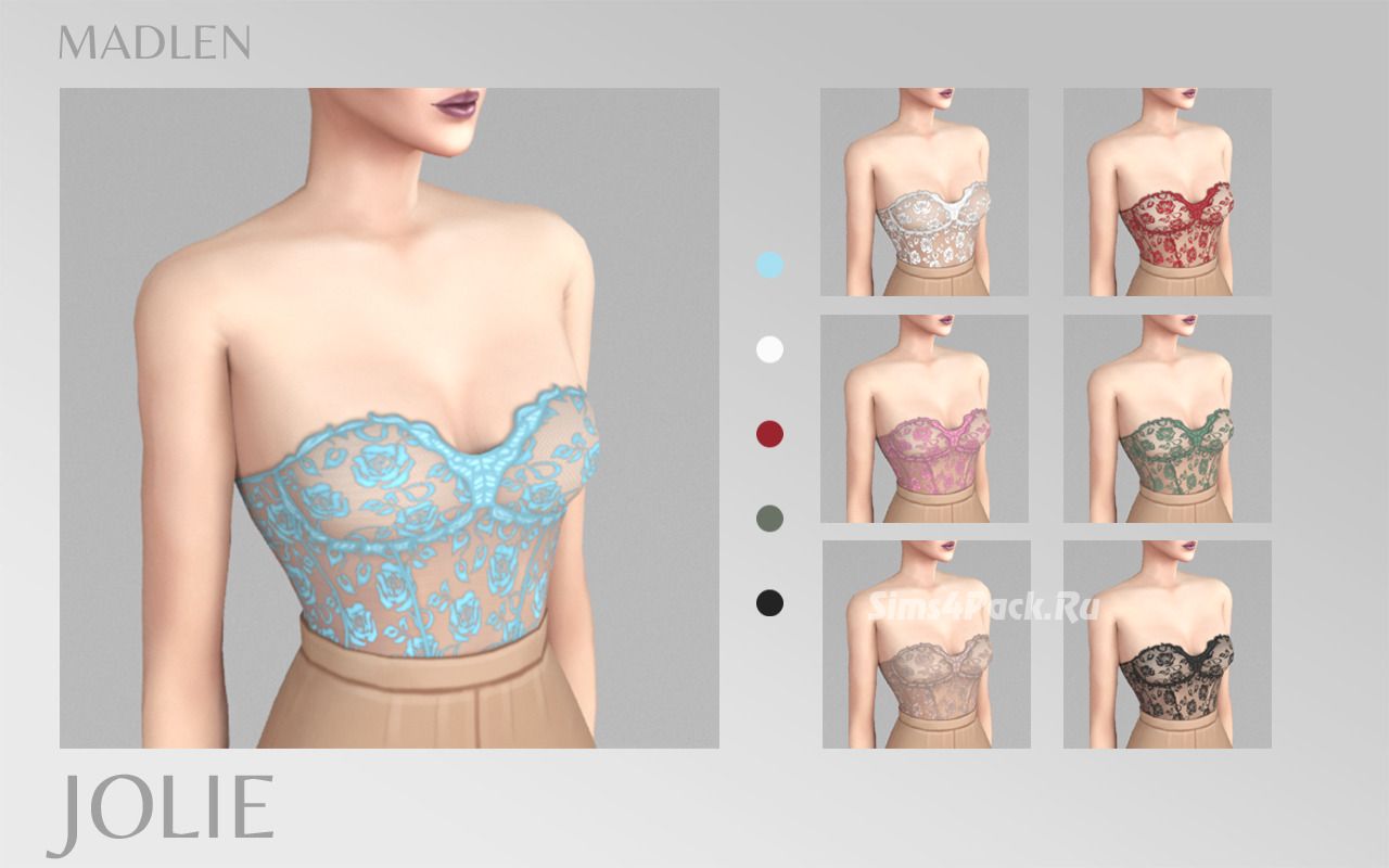Топ  Jolie Corset  для Симс 4