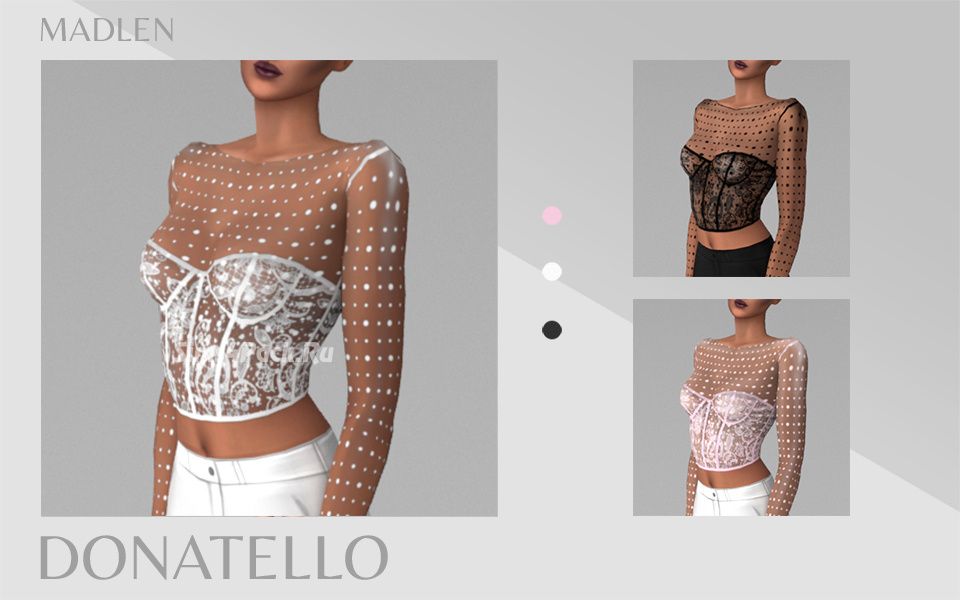 Топ  Donatello Corset  для Симс 4
